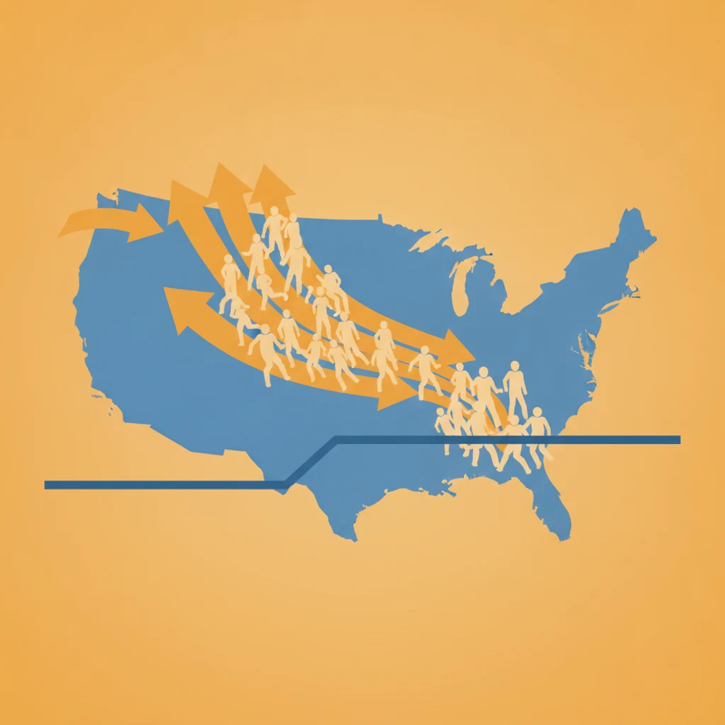 America's Population Growth Just Halved — and the Places Absorbing the Movers Rank Worst for Home Prices