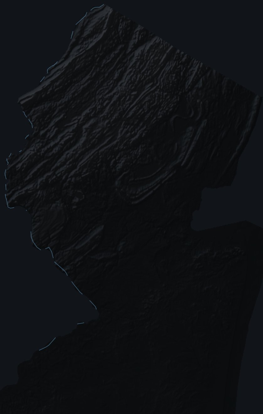 New Jersey shaded relief terrain map
